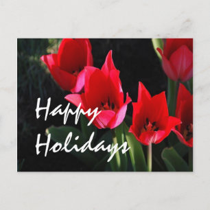 Cartes Pour Fêtes Annuelles Tulipes rouges