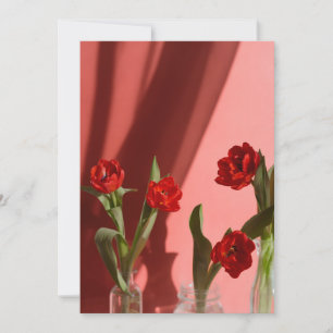 Cartes Pour Fêtes Annuelles Tulipes rouges « Soyez mon Valentin ? » Saint-Vale