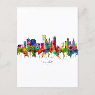 Cartes Pour Fêtes Annuelles Tulsa Oklahoma Skyline