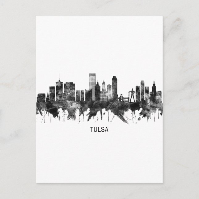 Cartes Pour Fêtes Annuelles Tulsa Oklahoma Skyline (Devant)