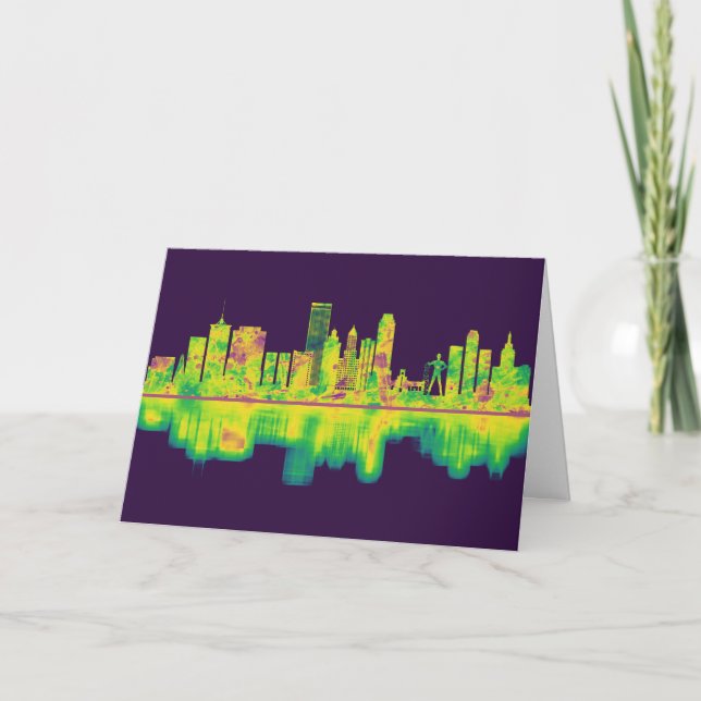 Cartes Pour Fêtes Annuelles Tulsa Oklahoma Skyline (Devant)