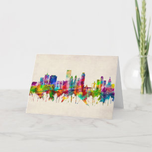 Cartes Pour Fêtes Annuelles Tulsa Oklahoma Skyline