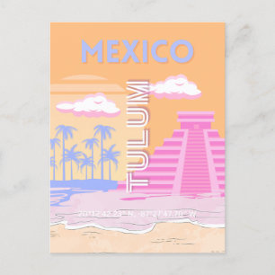 Cartes Pour Fêtes Annuelles Tulum, Art Voyage, Preppy