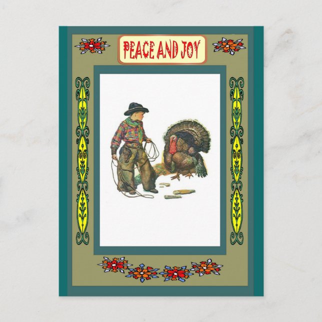 Cartes Pour Fêtes Annuelles Turkey rustling (Devant)
