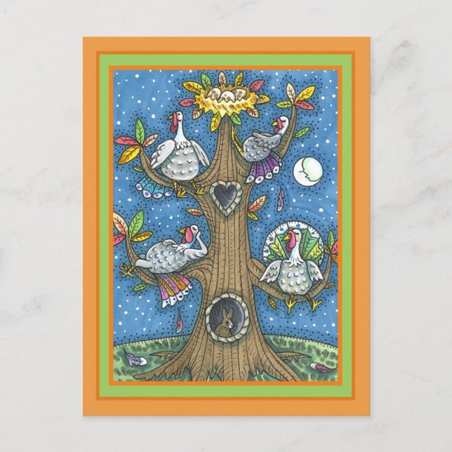 CARTES POUR FÊTES ANNUELLES TURQUIE ARBRE, GRÂCE À DES GOBBERS AMUSANTS QUI SE (Devant)