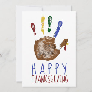 Cartes Pour Fêtes Annuelles Turquie Bon thanksgiving pour enfant à empreinte m