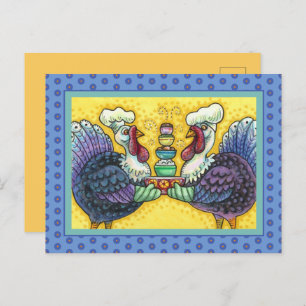 CARTES POUR FÊTES ANNUELLES TURQUIE ET TOUS LES FIXINS, FUNNY MERCI AUX OISEAU