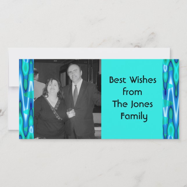 Cartes Pour Fêtes Annuelles turquoise (Devant)