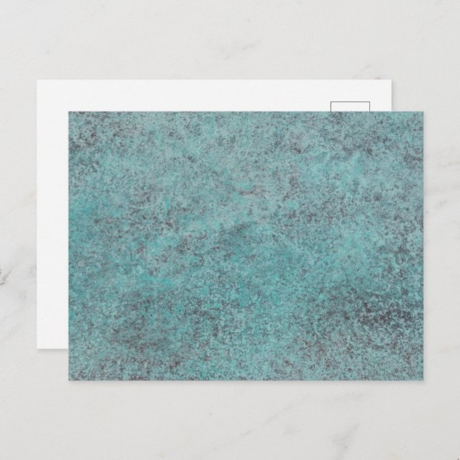 Cartes Pour Fêtes Annuelles Turquoise Copper Patina texture cadeau (Devant / Derrière)