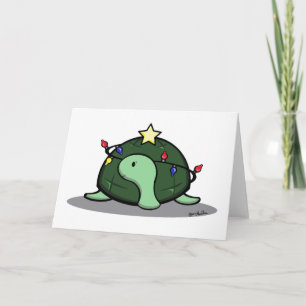 Cartes Pour Fêtes Annuelles Turtle de la fête d'hiver