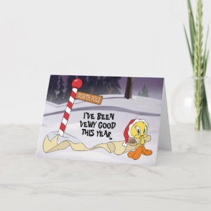 Cartes Pour Fêtes Annuelles TWEETY™ Avec liste de souhaits de Noël