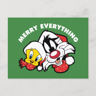 Cartes Pour Fêtes Annuelles TWEETY™ & SYLVESTER™ "Joyeux tout"