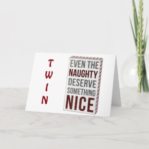 CARTES POUR FÊTES ANNUELLES TWIN-AREN'E GLAD T'AS PAS COMPORTÉ CETTE ANNÉE !