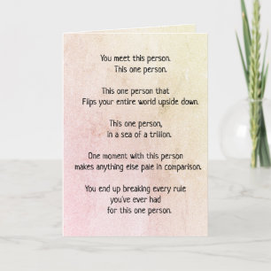 Cartes Pour Fêtes Annuelles Twin Flame Soulmates THE ONE Poem