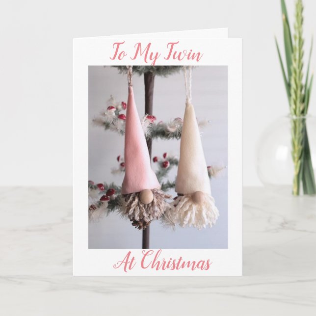 CARTES POUR FÊTES ANNUELLES ***TWIN*** JOYEZ LE STYLE SCANDANAVIEN DE NOËL (Devant)