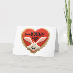 CARTES POUR FÊTES ANNUELLES TWIN-QUELQUE "BUNNY" T'AIME À EASTER-ME!!!