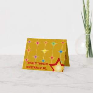 Cartes Pour Fêtes Annuelles Twinkle Twinkle Star de Noël...-Personnaliser