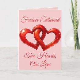 Cartes Pour Fêtes Annuelles Two Hearts, One Love