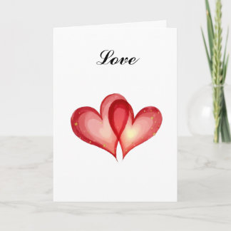 Cartes Pour Fêtes Annuelles Two Hearts Personalized Greeting Card