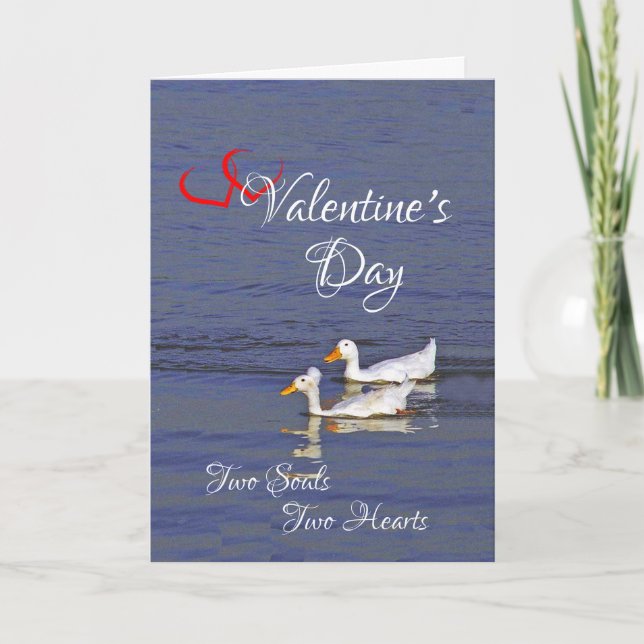 Cartes Pour Fêtes Annuelles Two souls, Two hearts, one true love (Devant)