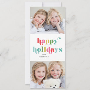 Cartes Pour Fêtes Annuelles Type 2 Photo Joyeux Coloré