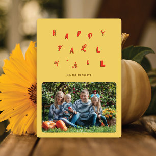 Cartes Pour Fêtes Annuelles Type de fête Gold Photo Happy Fall Y'all