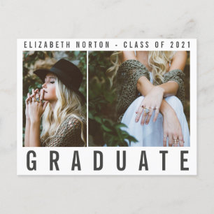 Cartes Pour Fêtes Annuelles TYPE GRADUATE moderne multi photo design