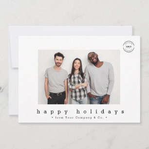 Cartes Pour Fêtes Annuelles Type minimaliste moderne Équipe Photo Joyeux Vacan