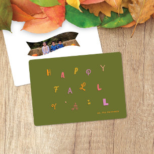 Cartes Pour Fêtes Annuelles Type Olive Festif Joyeux Automne à Tous