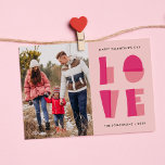 Cartes Pour Fêtes Annuelles Typographie d'amour moderne Saint Valentin Photo<br><div class="desc">Un carte photo moderne,  fantaisiste et mignon de la Saint-Valentin avec une typographie faite de blocs. Vous pouvez ajouter une photo à l'avant et une photo à l'arrière.</div>