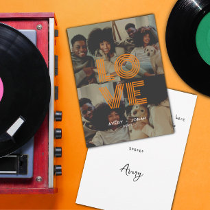 Cartes Pour Fêtes Annuelles Typographie d'amour rétro vintage moderne 4 Photo