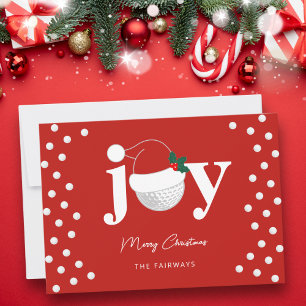 Cartes Pour Fêtes Annuelles Typographie de joie de golf moderne Fête de fin d'