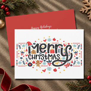 Cartes Pour Fêtes Annuelles Typographie de Joyeux Noël