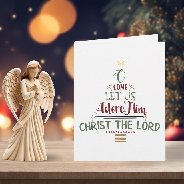 Cartes Pour Fêtes Annuelles Typographie de Noël rustique Christian Holiday (Rustic Christmas Typography Christian Holiday Card with Digital Download)