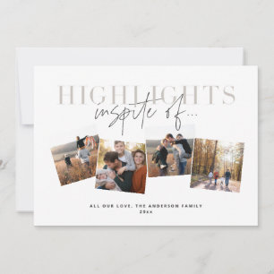 Cartes Pour Fêtes Annuelles Typographie de script moderne et minimaliste met e