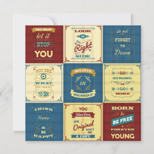Cartes Pour Fêtes Annuelles Typographie de Slogan