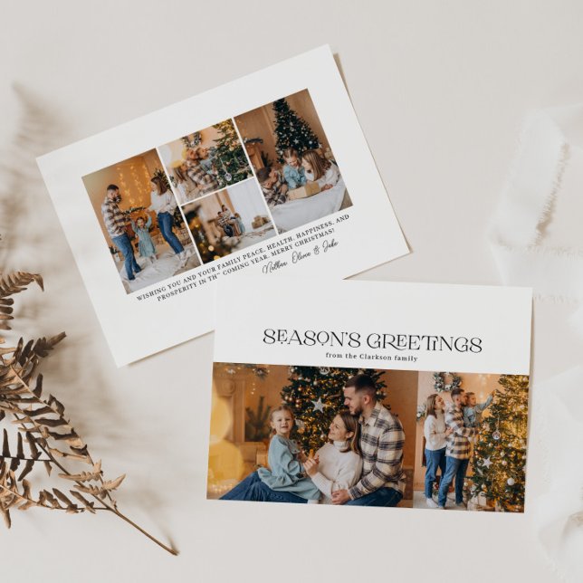 Cartes Pour Fêtes Annuelles Typographie de voeux de fin d'année 6 Photo (Créateur téléchargé)