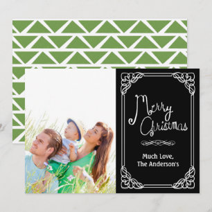 Cartes Pour Fêtes Annuelles Typographie du tableau vert Joyeux Noël Photo