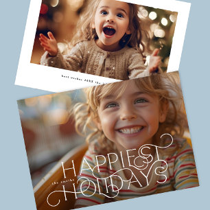 Cartes Pour Fêtes Annuelles Typographie élégante et moderne Joyeux Noël Photo