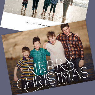 Cartes Pour Fêtes Annuelles Typographie Élégante & Moderne JOYEUX NOËL photo