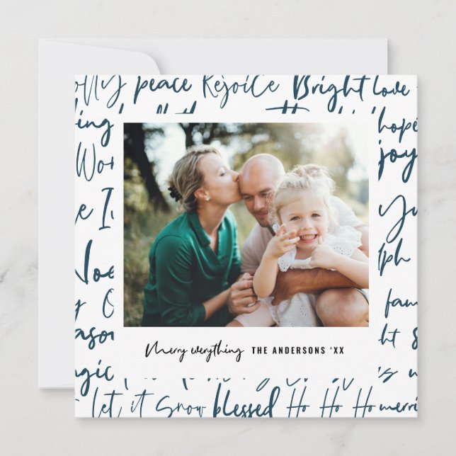 Cartes Pour Fêtes Annuelles Typographie graphique audacieuse moderne photo de  (Devant)