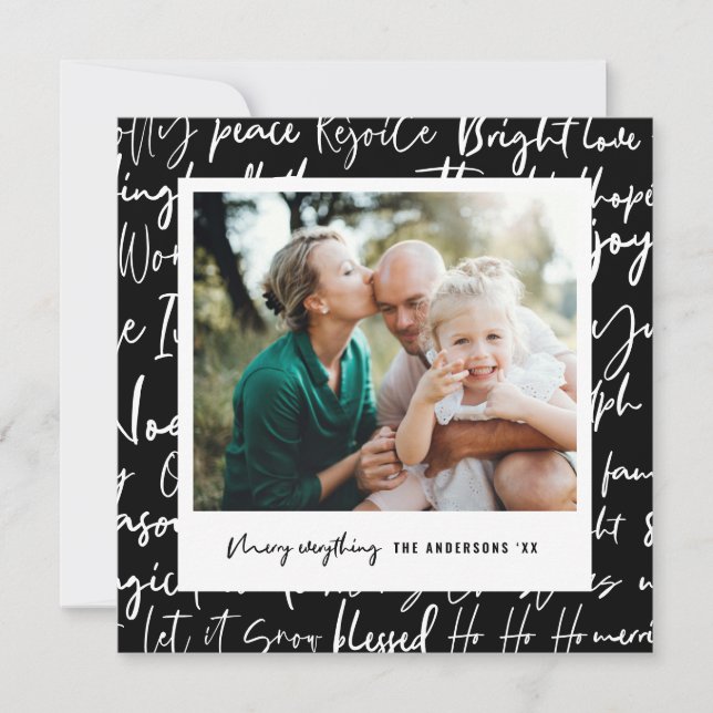 Cartes Pour Fêtes Annuelles Typographie graphique audacieuse moderne photo de  (Devant)