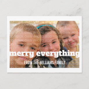 Cartes Pour Fêtes Annuelles Typographie ivoirienne Merry Everything Photo Cart