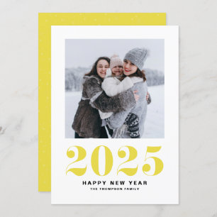 Cartes Pour Fêtes Annuelles Typographie Jaune moderne 2022 Bonne année photo