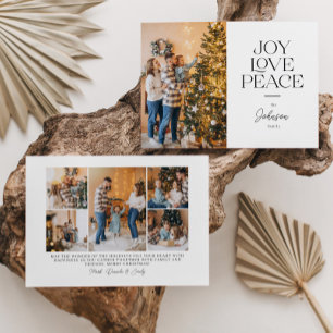 Cartes Pour Fêtes Annuelles Typographie Joyeux Amour Paix Paysage Noël