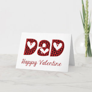 Cartes Pour Fêtes Annuelles Typographie mignonne Valentine de cupidon de papa