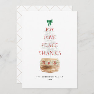 Cartes Pour Fêtes Annuelles Typographie minimaliste amusante Boho Christmas Tr