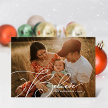 Typographie minimaliste de police de script Croire