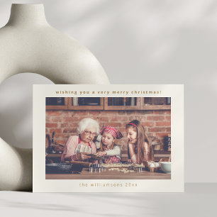Cartes Pour Fêtes Annuelles Typographie minimaliste Photo horizontale Noël