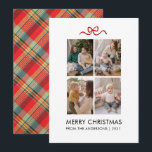 Cartes Pour Fêtes Annuelles Typographie Moderne Élégante 4 Photo Noël<br><div class="desc">Une carte de vacances sophistiquée avec une typographie dorée luxueuse et une disposition moderne en grille de quatre photos. Ce design épuré est parfait pour partager vos souvenirs préférés en famille avec une touche d'élégance.</div>